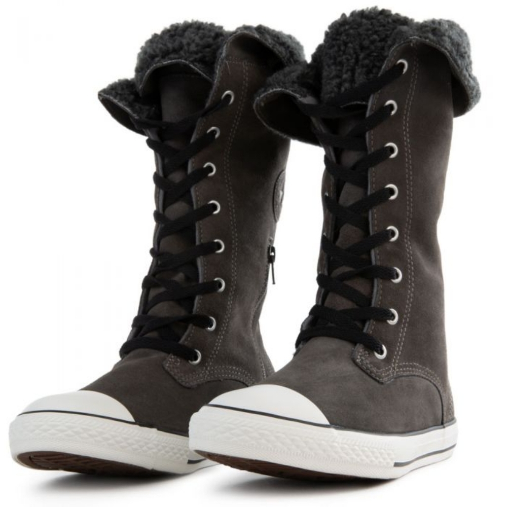 Kid's Gray High-Top Boots